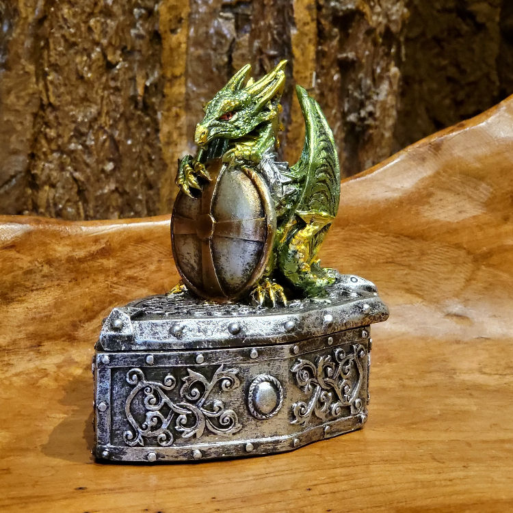 Dragon knight box green groen draan schild fantasy-shop-winkel