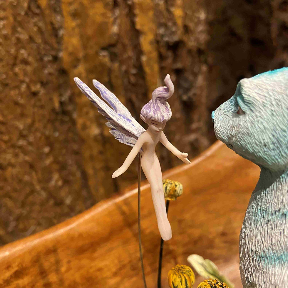 Thumbnail: pixie and blue cat wings fairy elf magical whimsical wonderland fantasyshop chimera