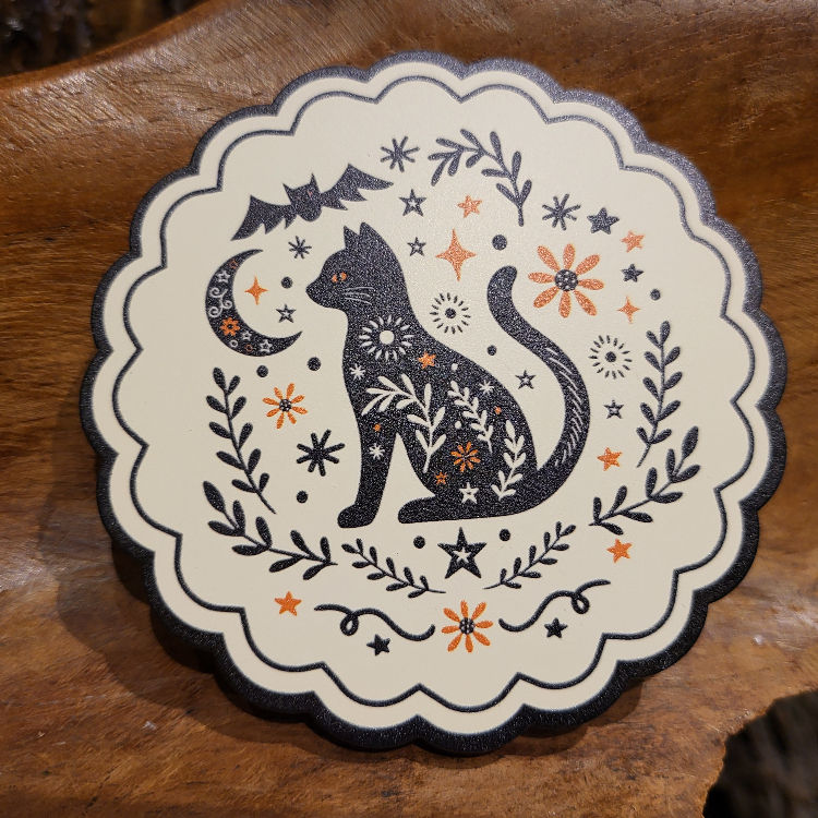 Thumbnail: Witch coaster set heks raven moth black cat fantasy-shop-winkel