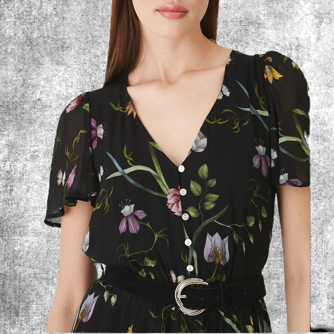 Thumbnail: flower garden dress long floral botanical bloemen jurk fantasy style