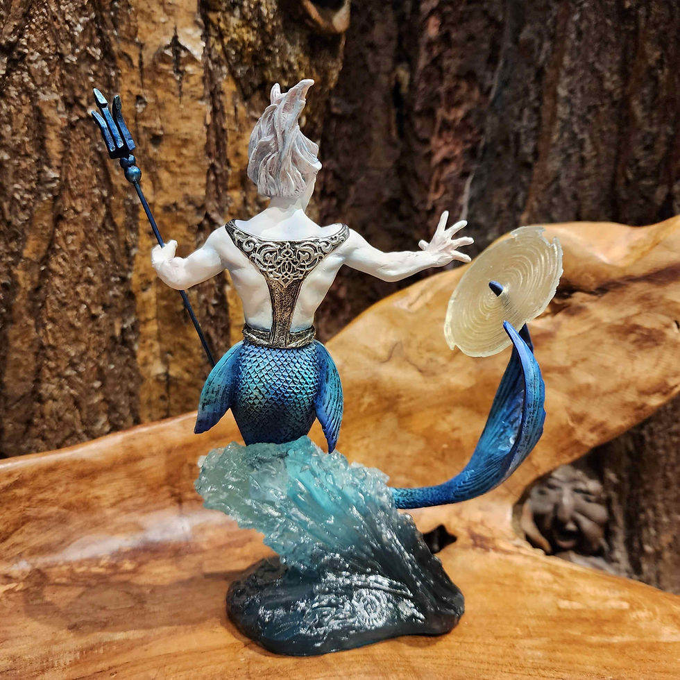 Thumbnail: water elemental wizard fantasy statue anne stokes elements collection meerman chimera shop