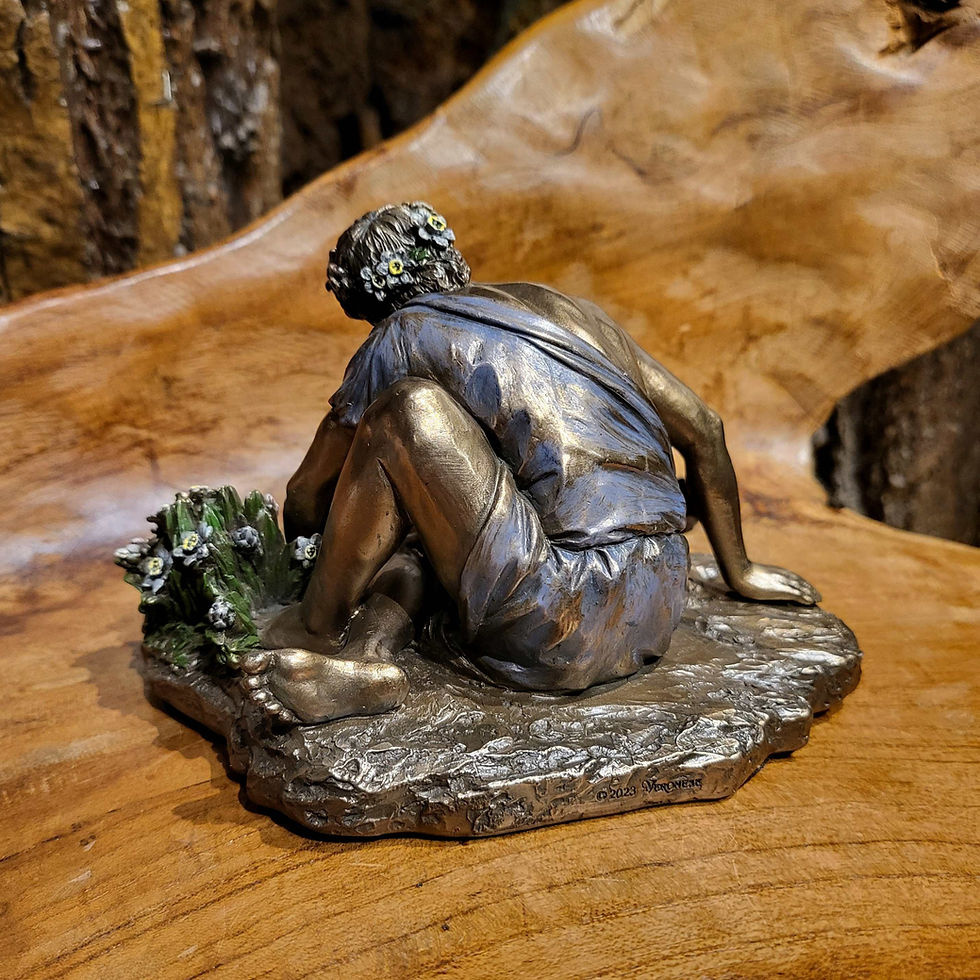 narcissus figurine statue beeldje greek mythology reflection fantasy