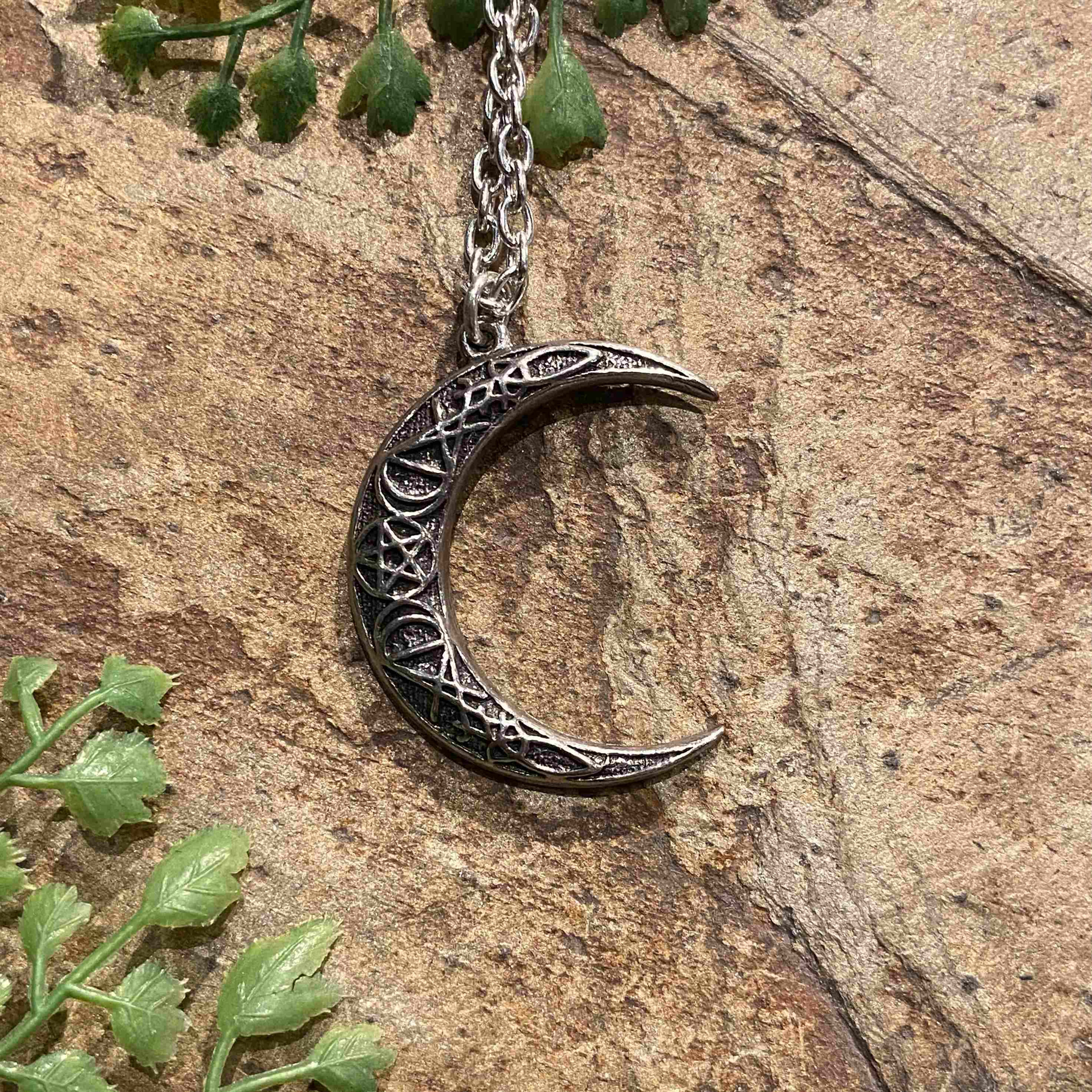 pact with the prince alchemy gothic necklace crescent moon alternative jewelry fantasyshop chimera