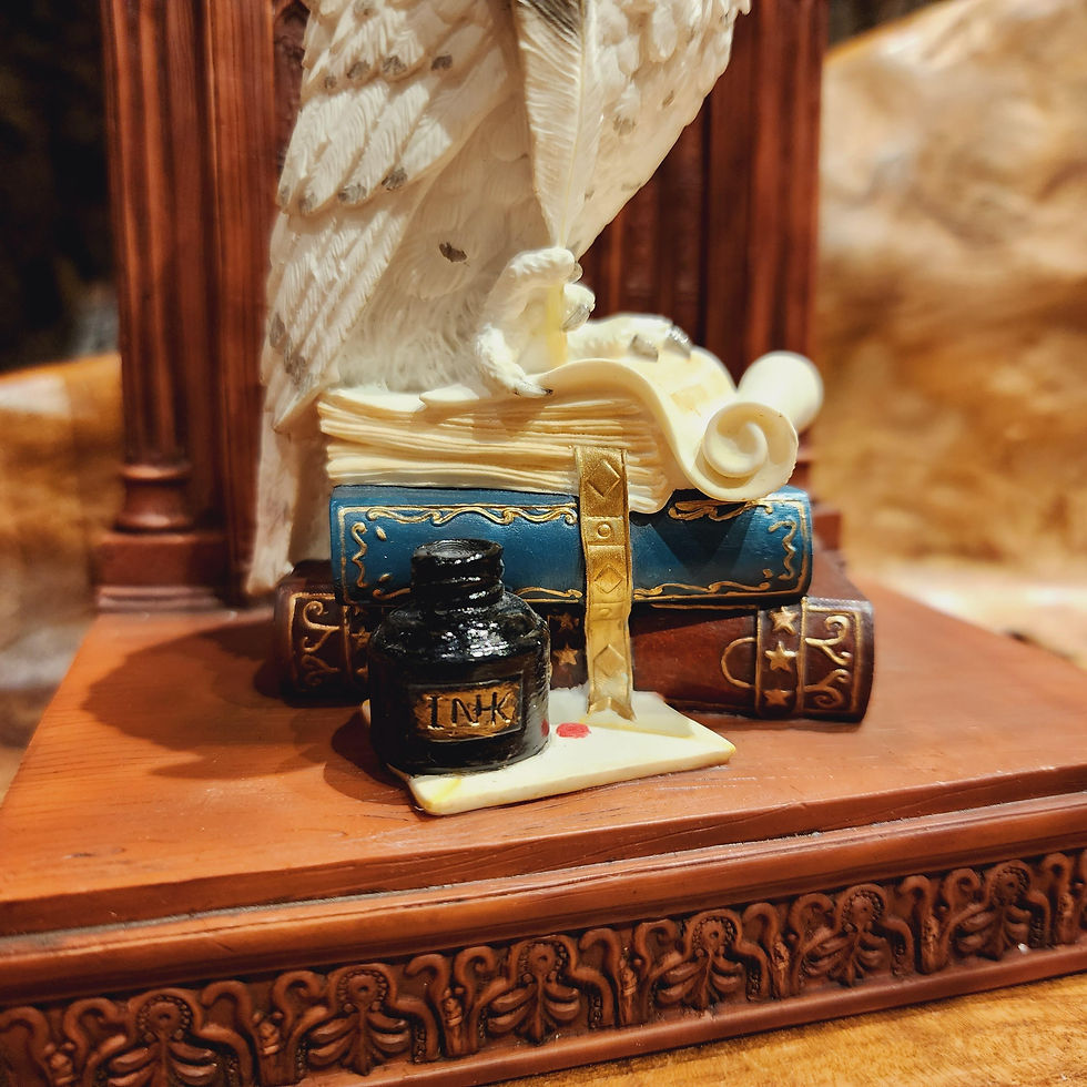 Thumbnail: Through the window, owl statue beeldje figurine forest creatures animals