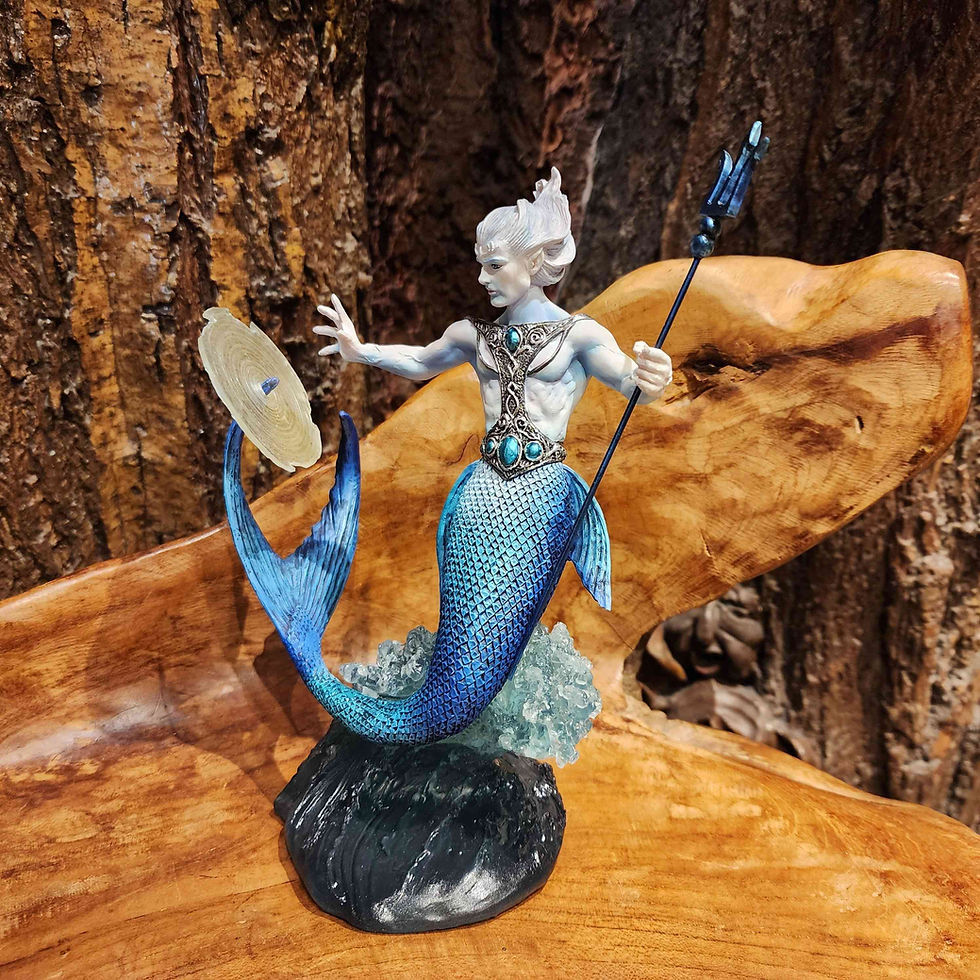 Thumbnail: water elemental wizard fantasy statue anne stokes elements collection meerman chimera shop