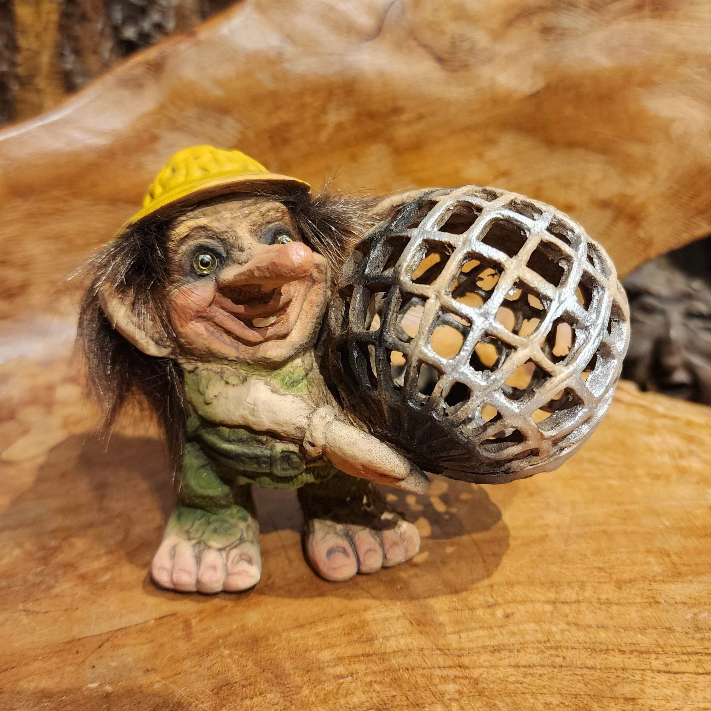 troll with ball and hat latex nyform norway fantasy creature figurine