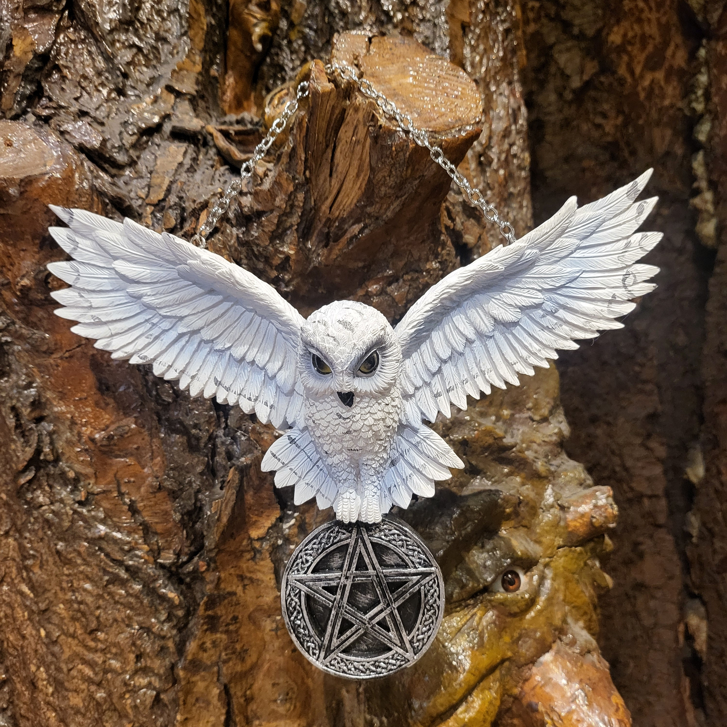 snowl owl creature animal forest magic pentagram sigil