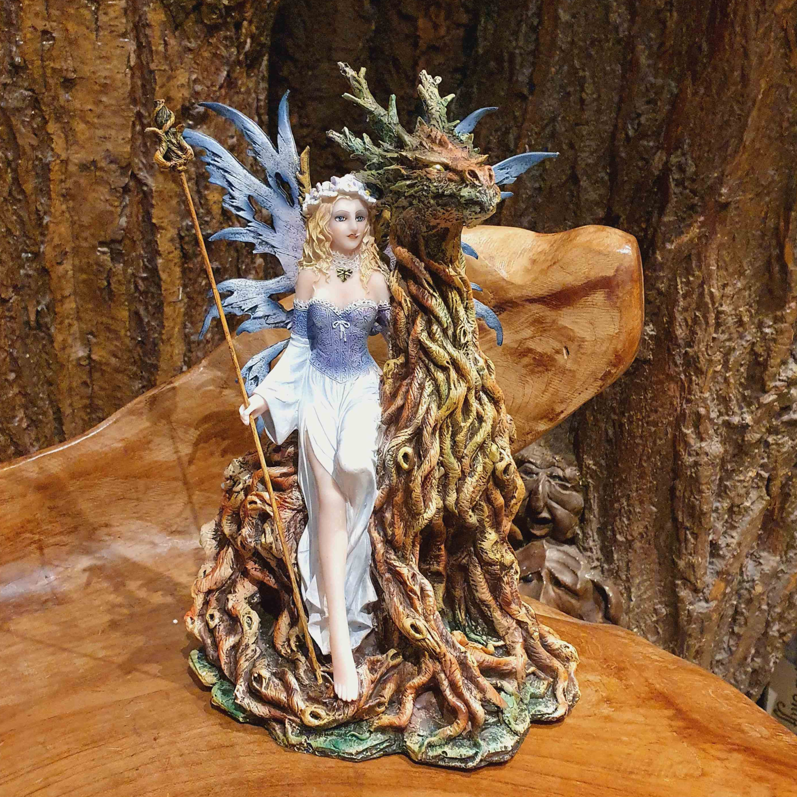 rooted friendship fairy figurine dragon elfje fee-tje draakje beeldje fantasy elfenwinkel amsterdam