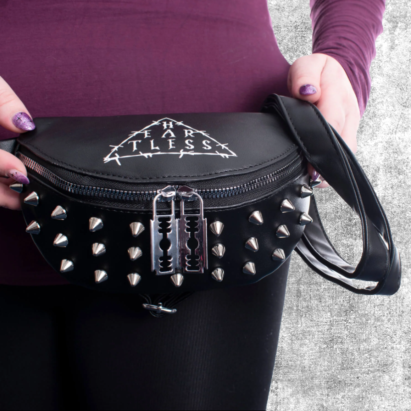 spiked mini bag razor blades black emo gothic fantasy-shop-winkel
