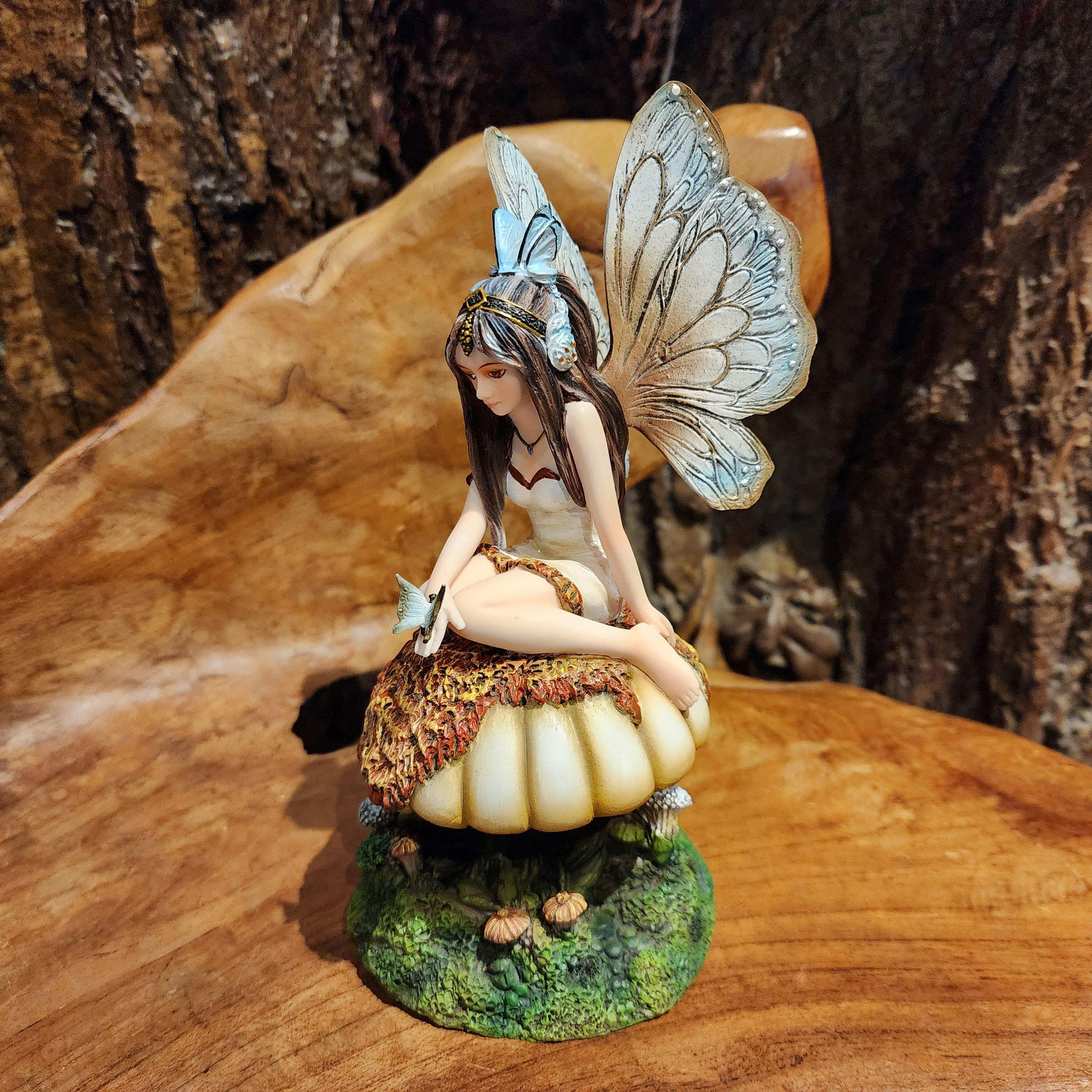 farasha fairy mushroom butterfly fantasy figurine forest