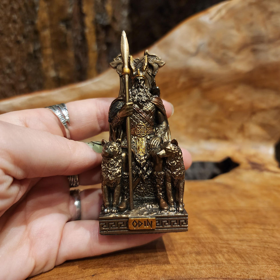 Thumbnail: odin with wolf mini statue myhtology god fantasy art viking