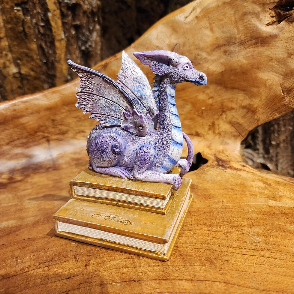 Thumbnail: storytime dragon statue figurine beeld draak amy brown lezen boeken