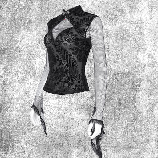 Thumbnail: gothic garden top black zwart fantasy-shop-winkel