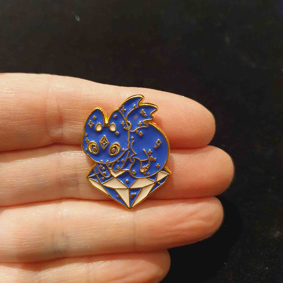 Thumbnail: Funny pin broche frog cat brooch potion bottle magic viking