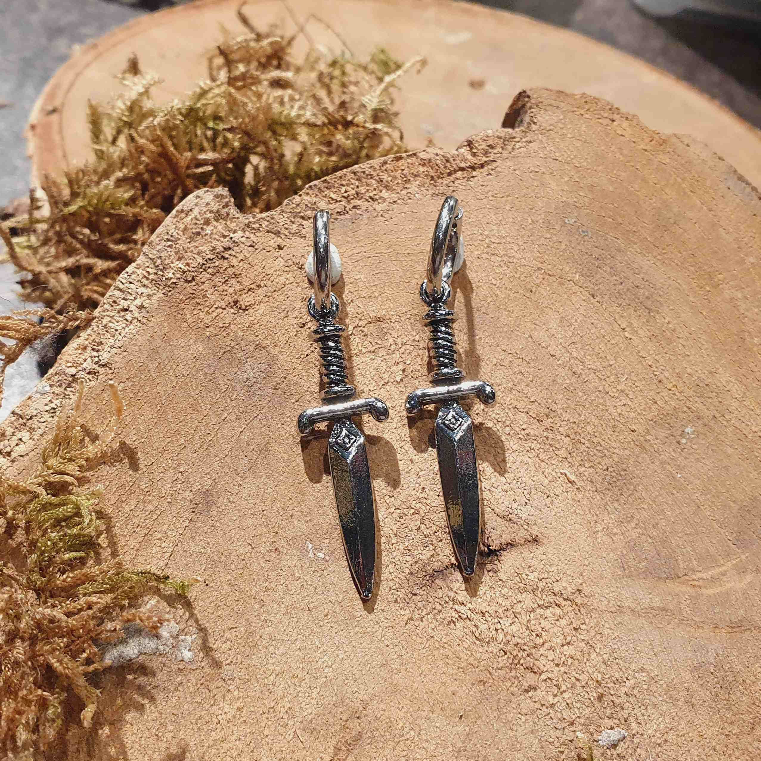 dagger earrings fashion jewelry bijoux knive fantasyshop chimera