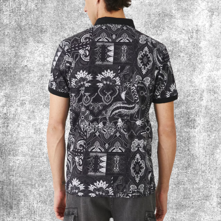 Thumbnail: Barok Gecco shirt t-shirt black white salamander reptile  dark style alternative fantasy