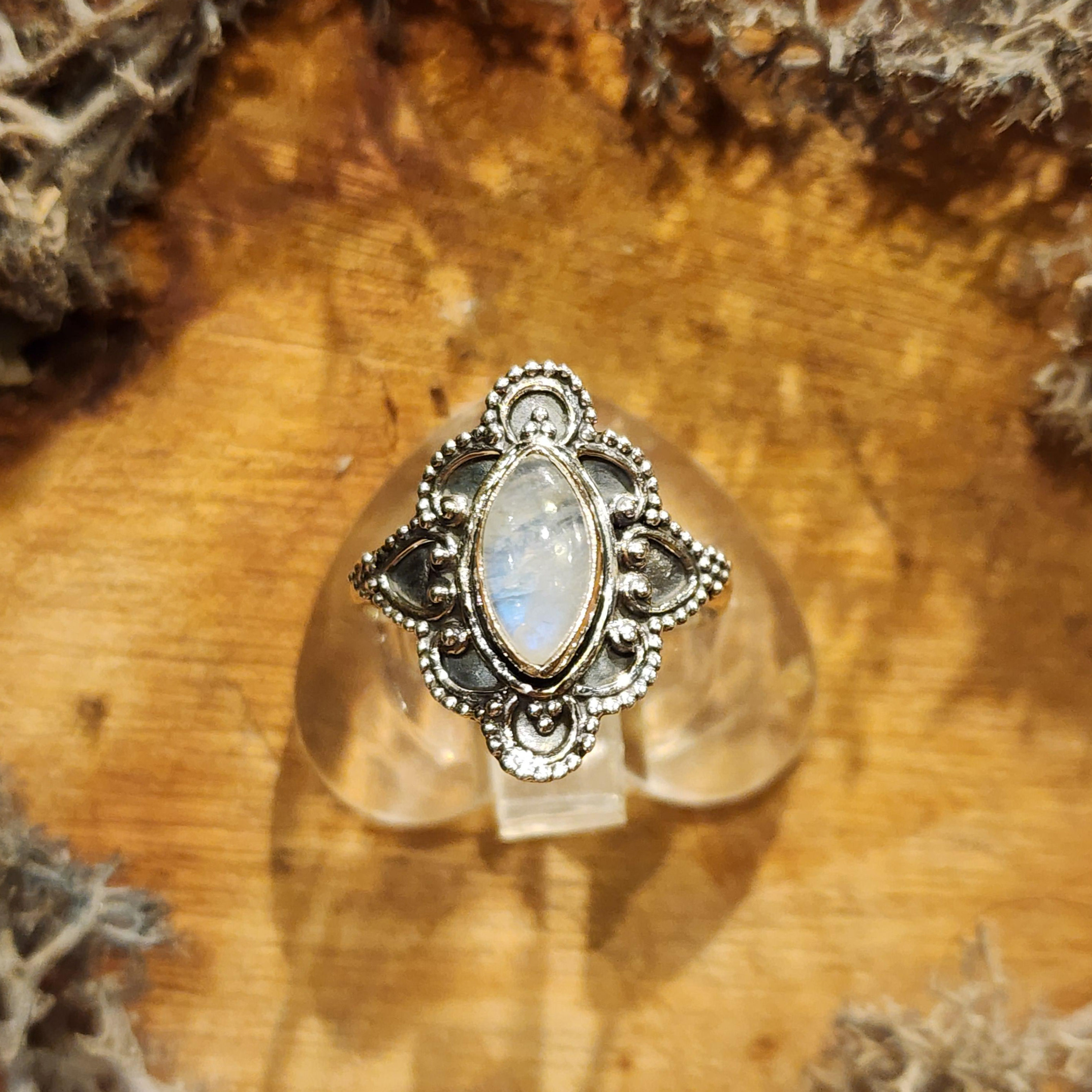 magic fantasy sterling silver 925 ring amethyst moonstone labradorite stenen ring india boho