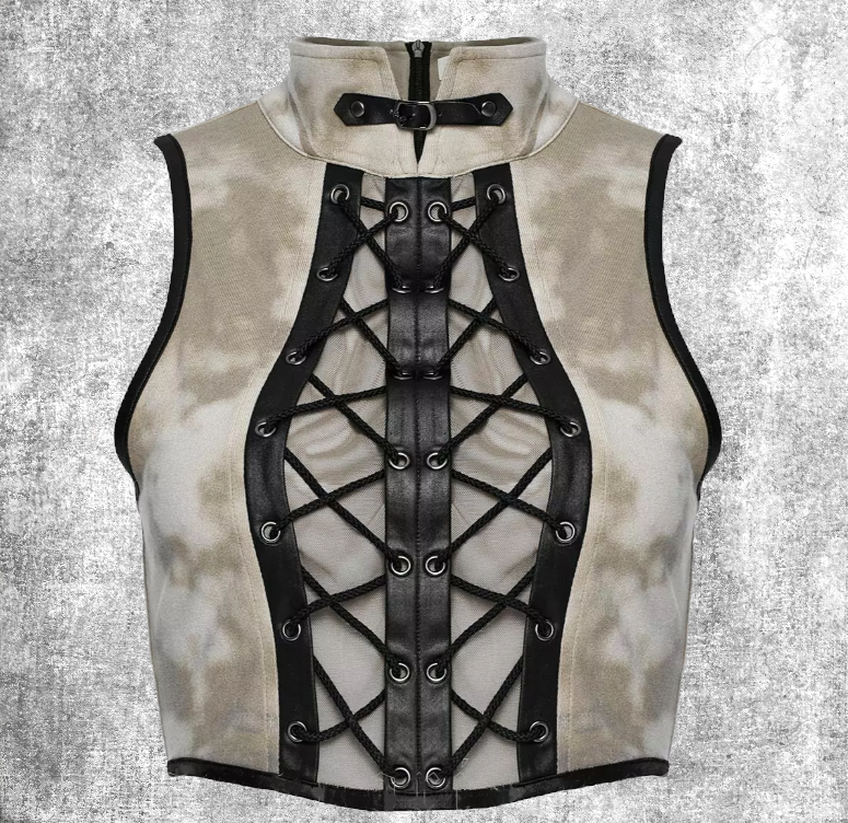 luna dusty crop top burningman festival wear alternative clothing unique fantasy kleding alternatief burningman