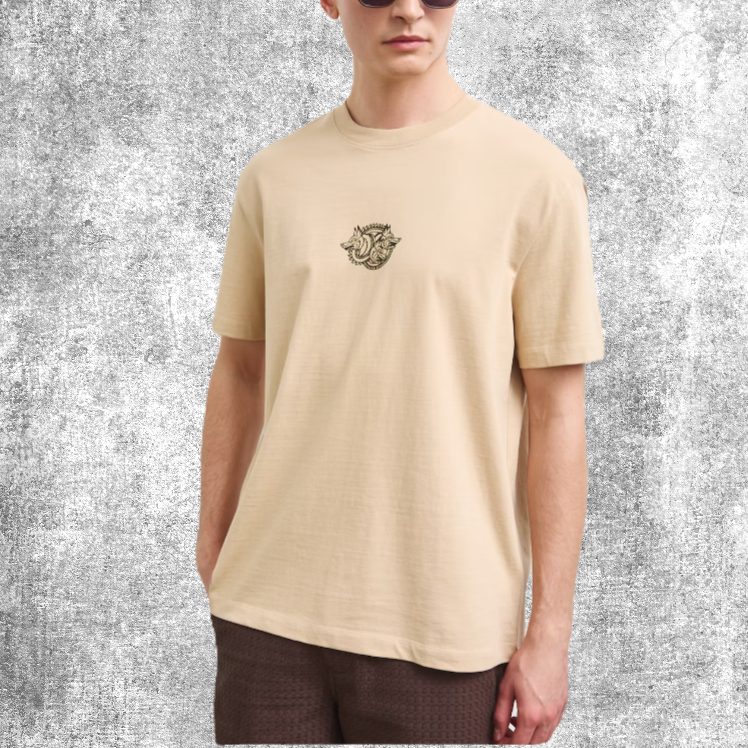 Cerberus  T-shirt creme  beige shirt menswear fantasy-shop-winkel