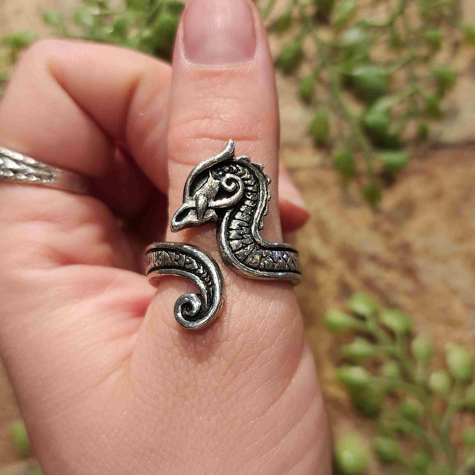 Thumbnail: fafnirok ring alchemy gothic jewelry viking norse mythology dragon runes fantasyshop chimera