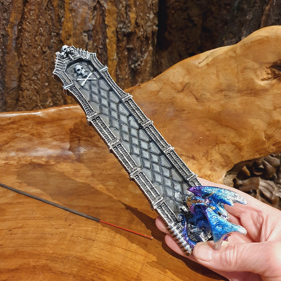 Thumbnail: ash dragon incense holder wierook houder fantasy beeld