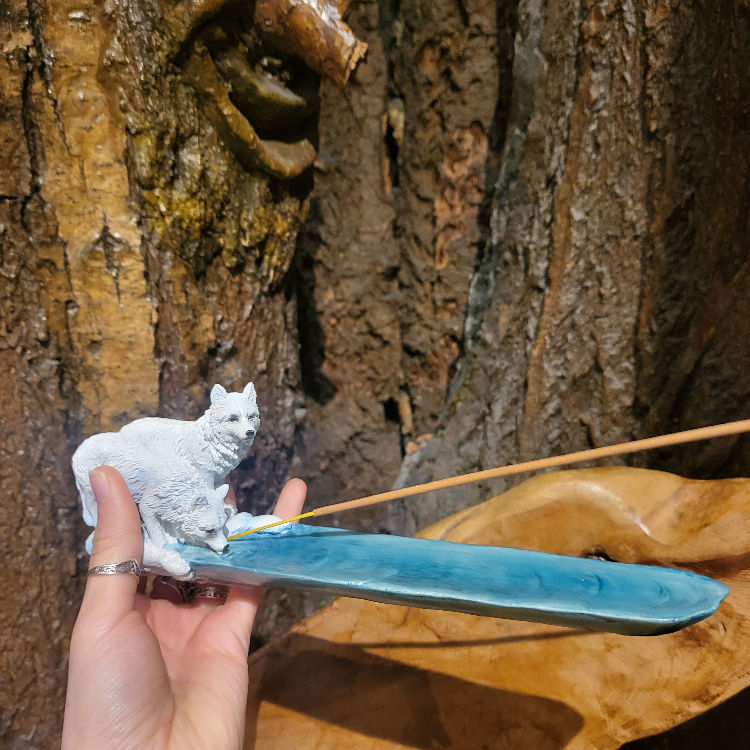 Thumbnail: wolves incense holder fantasy-shop-winkel