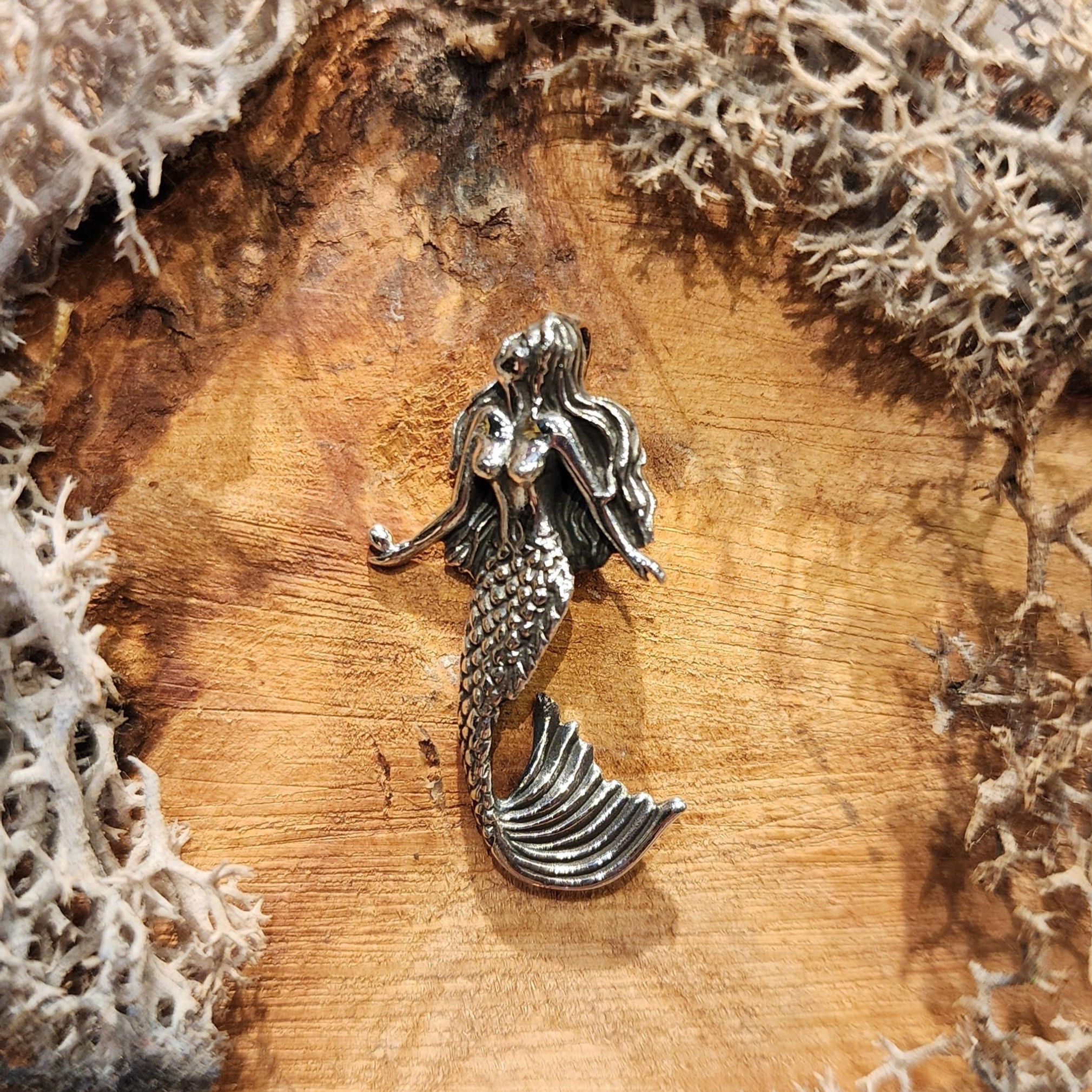 Mermaid silver pendant