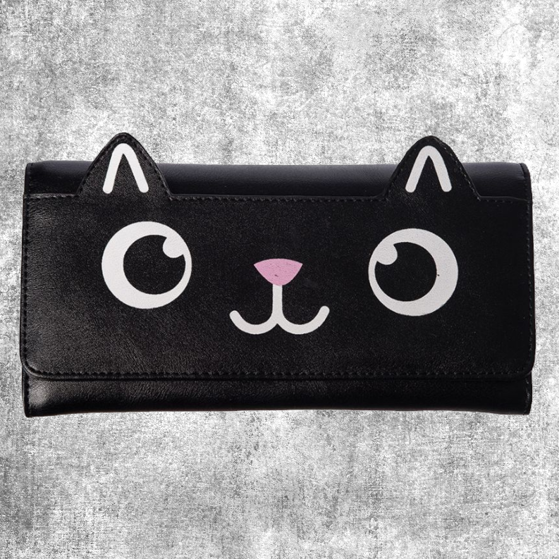kitty wallet black zwart fantasy-shop-winkel
