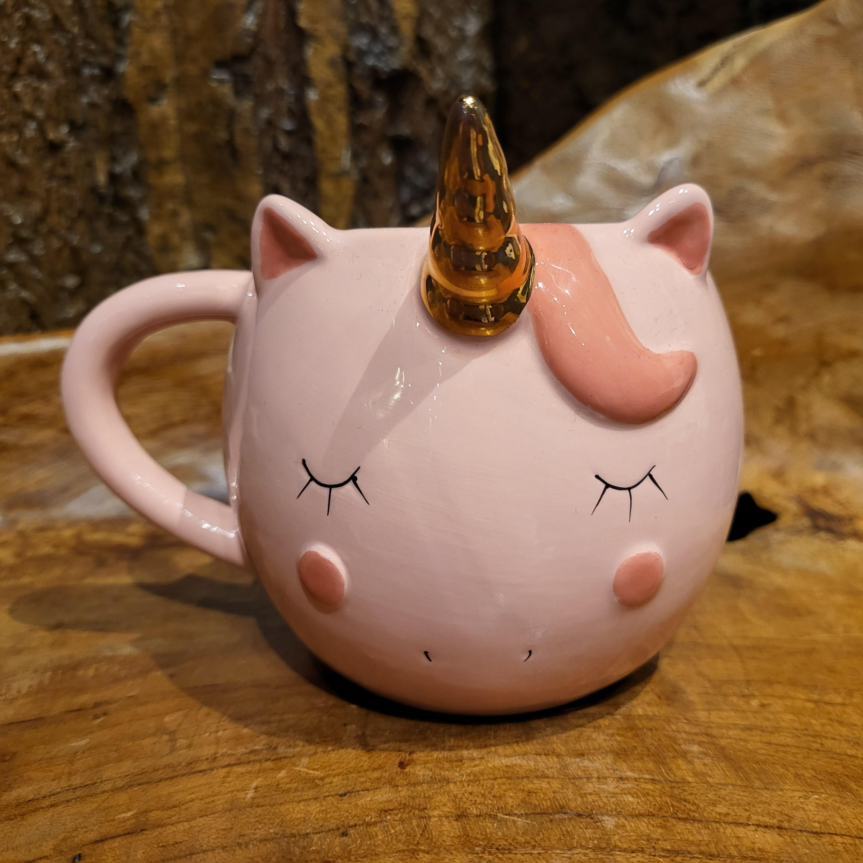 pink rose unicorn eenhoorn beker mug fantasy-shop-winkel