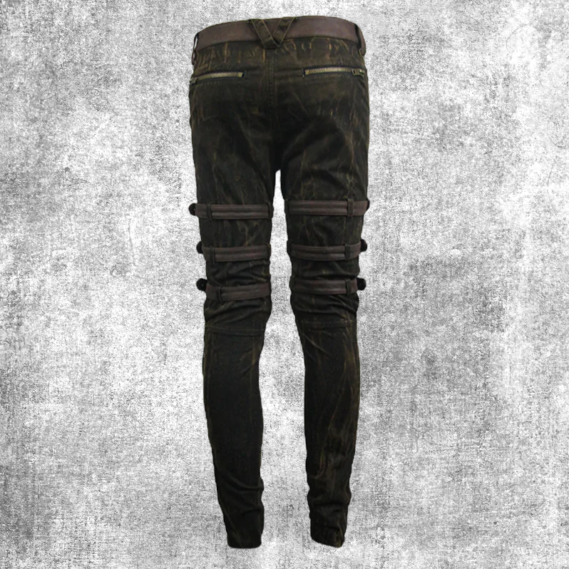 Thumbnail: wyatt trousers steampunk style fantasy clothing men punk mannen broek alternative alternatieve kleding