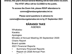 Kaweka Gwavas Forest Trust AGM