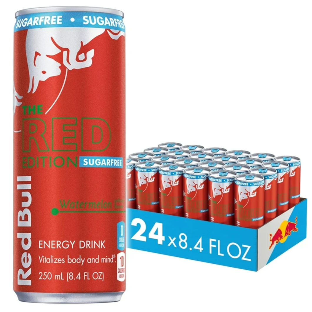 Red Bull Energy Drink, Sugarfree Watermelon, 8.4 Fl Oz (24 pack) 250ml