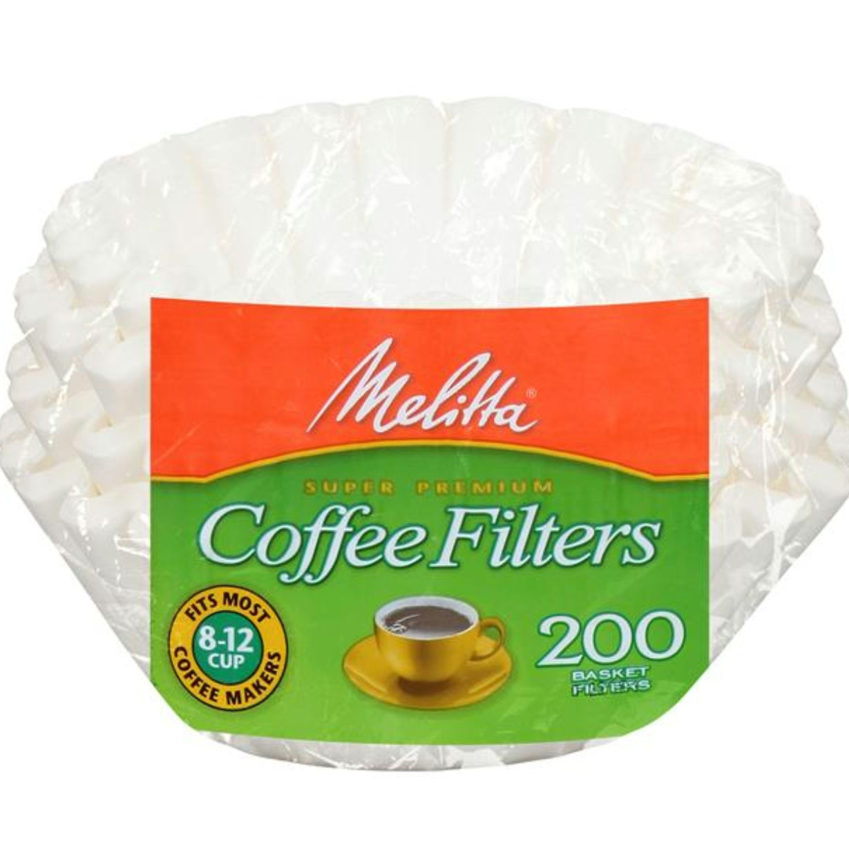 Melitta  200 Count White Basket Filter