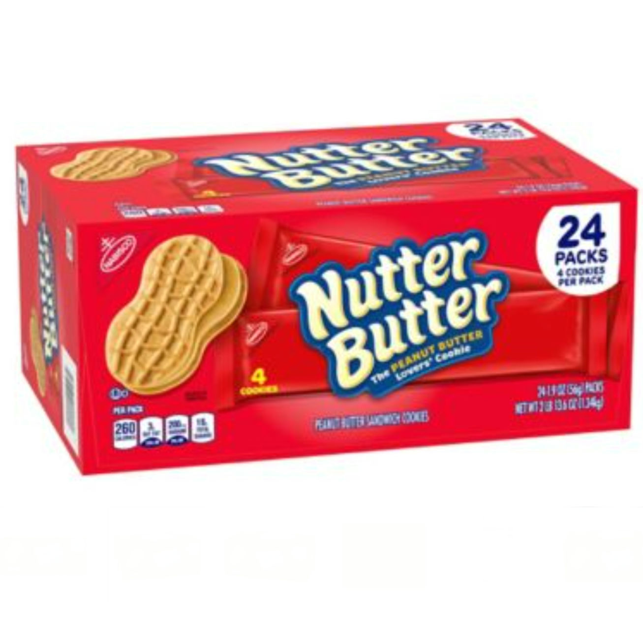 Nutter Butter Single Serve Cookies 1.9oz 24 Count