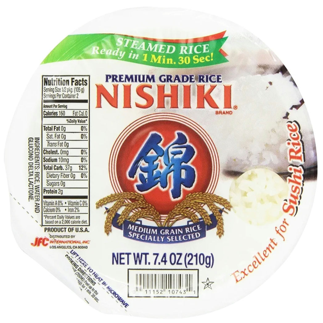 Nishiki Steamed White Rice , 7.4-Ounce (Pack of 6)