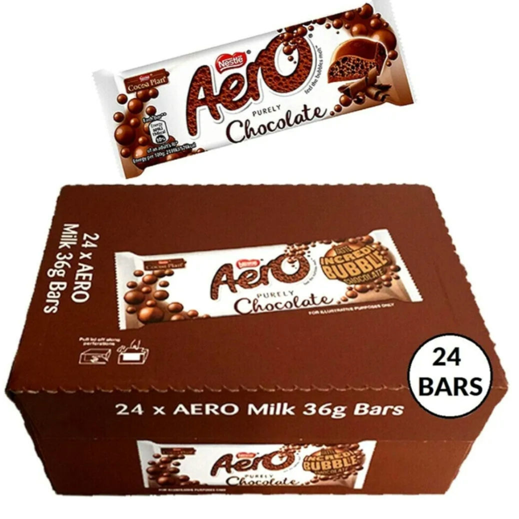 Nestle Aero Bar - Choclate 3.17oz (36g) 24 Count