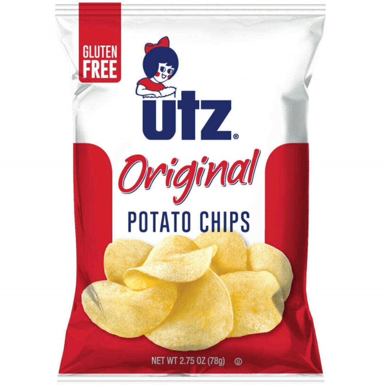 Utz Original Potato Chips 2.85oz  (14 Bag - Case) #19002