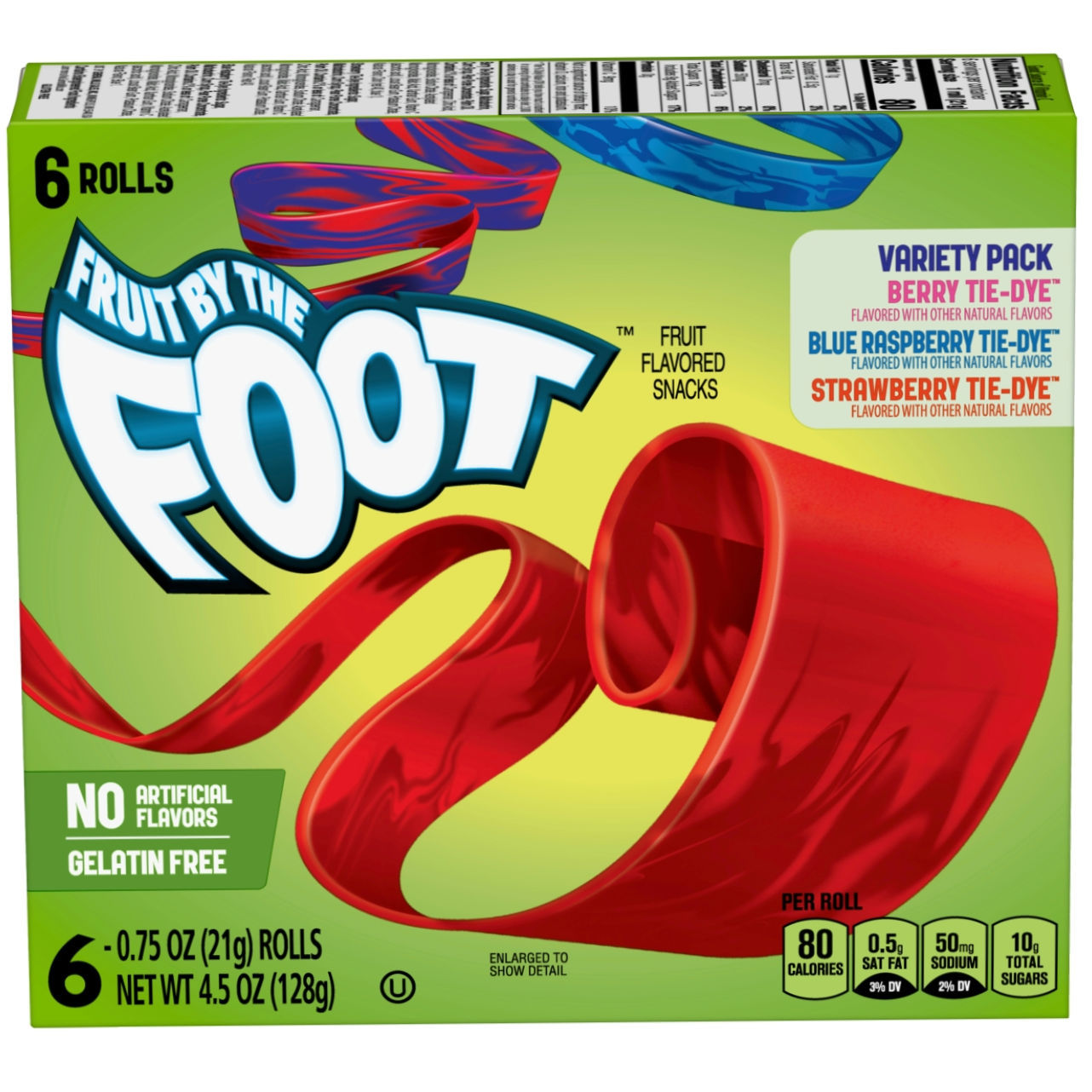 Fruit By The Foot Variety Pack, 6 Pouches 4.5oz Box