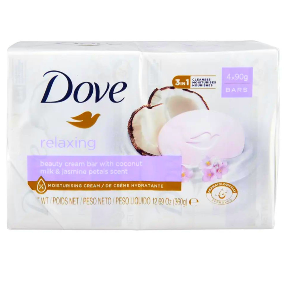 Dove Relaxing Beauty Cream Bars Pack of 4 - 12.69oz