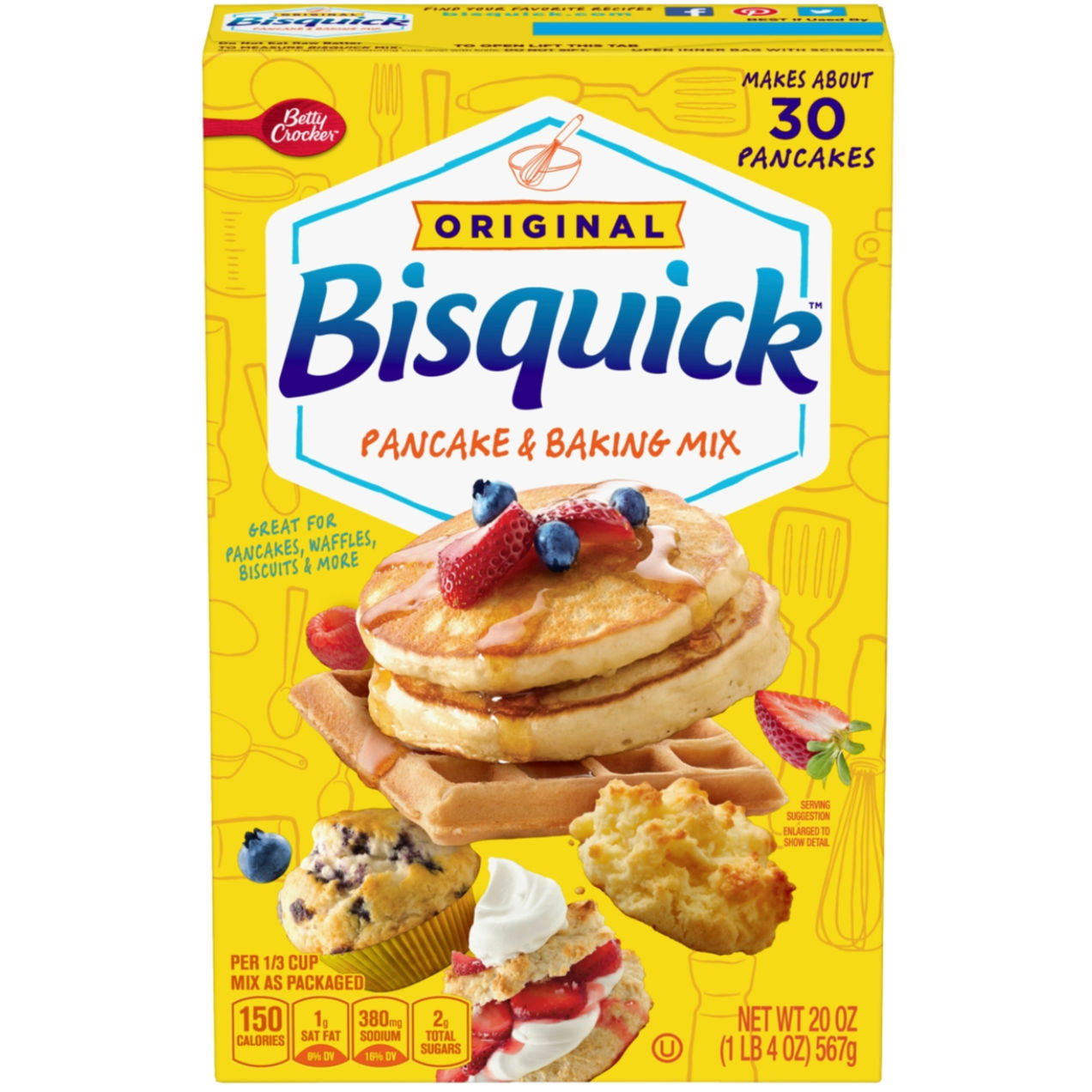 Betty Crocker Bisquick Original Pancake & Baking Mix, 20oz