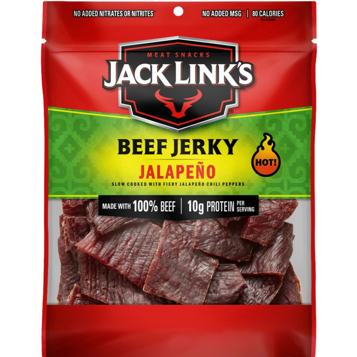 Jack Link's Beef Jerky Jalapeño 3.35oz Bag 8ct # 17994