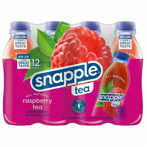 Snapple Raspberry Tea , 16 fl.oz Bottle, Pack of 12 | DFC Wholesale Foods