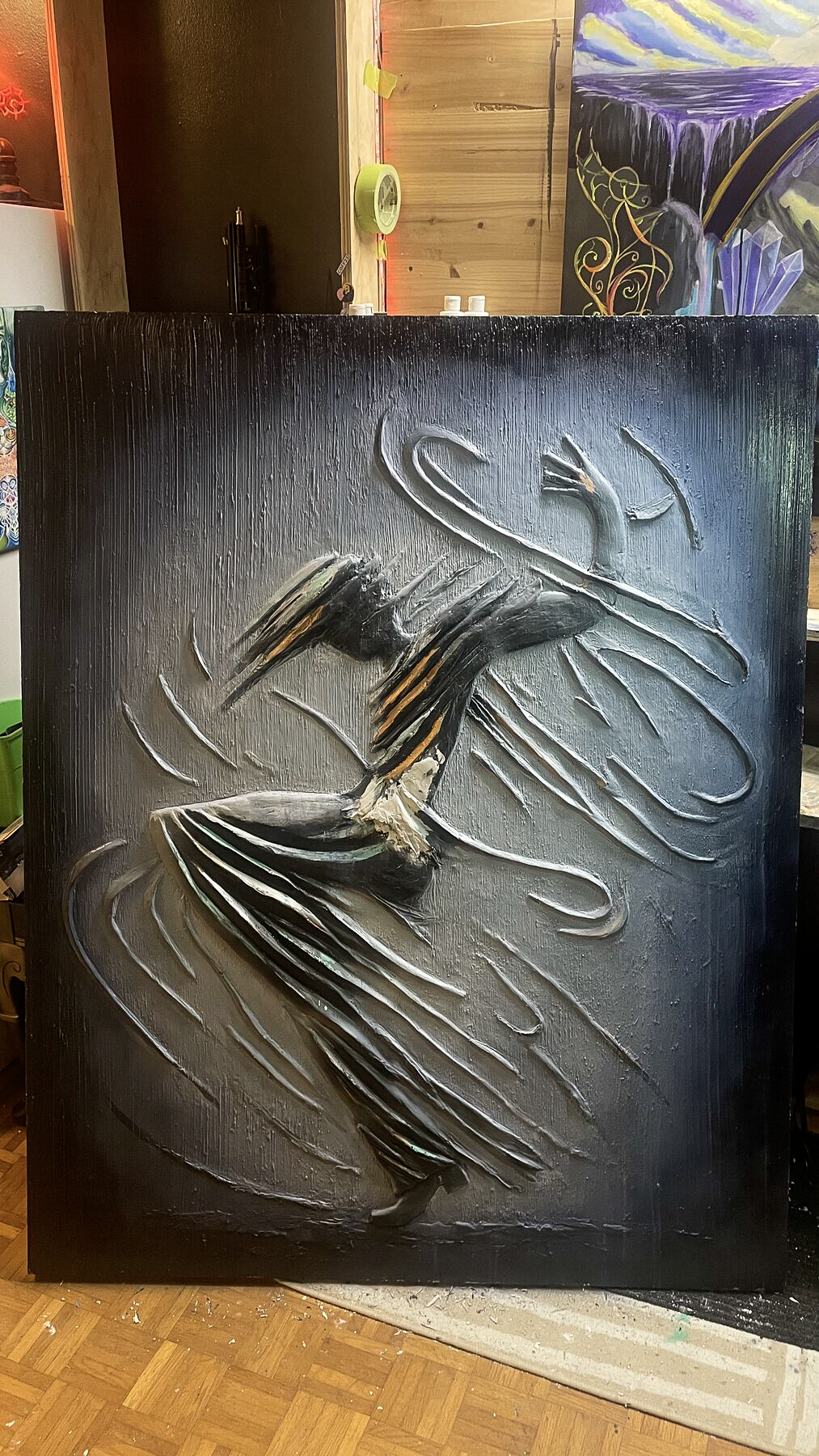 Rain: Romeo and Juliet, paired bas-relief panels