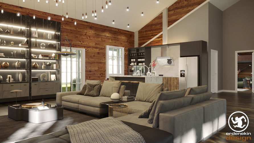 Ankara / Çayyolu modern  villa iç mimarlık tasarımı