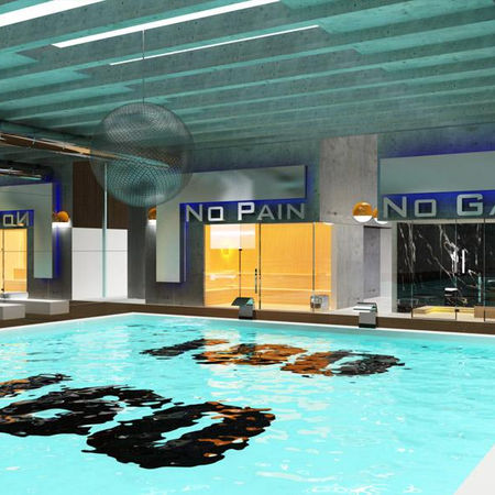 Kapalı yüzme havuzu iç mimari projesi