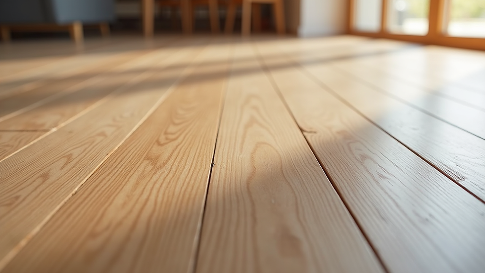Close-up view of laminate flooring texture showing wood grain pattern