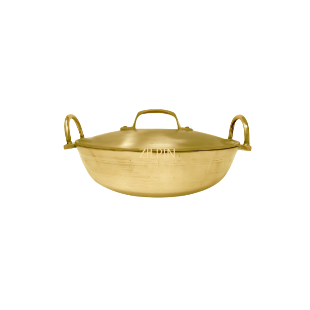 Kansa Kadai with Lid 10 Inch - Premium Bronze Cookware