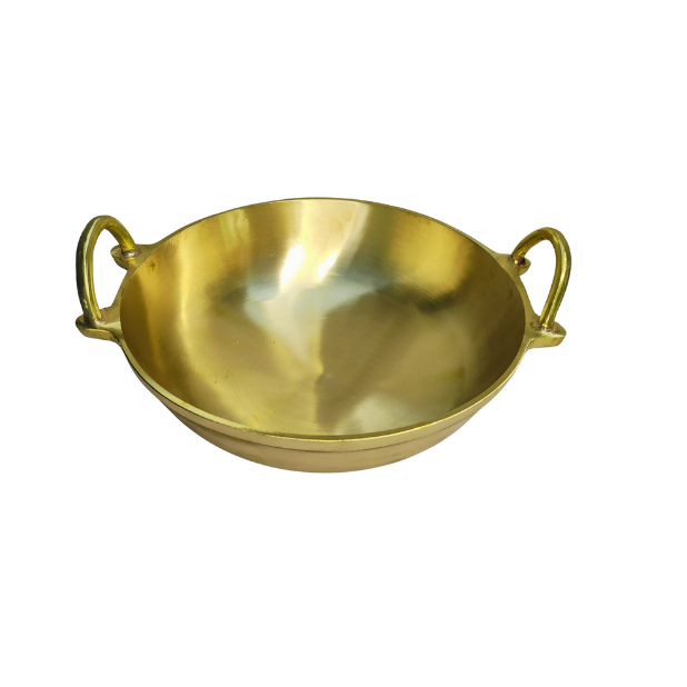 Kadai Bronze Utensils Fry‑Pan Wok – Premium Kansa Kadai for Cooking