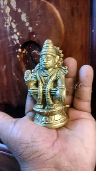 Brass statue Ayyappa car dashboard decor show piece