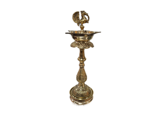 Annapakshi Brass Fancy Diya Oil Lamp – Puja Ritual & Home Decor